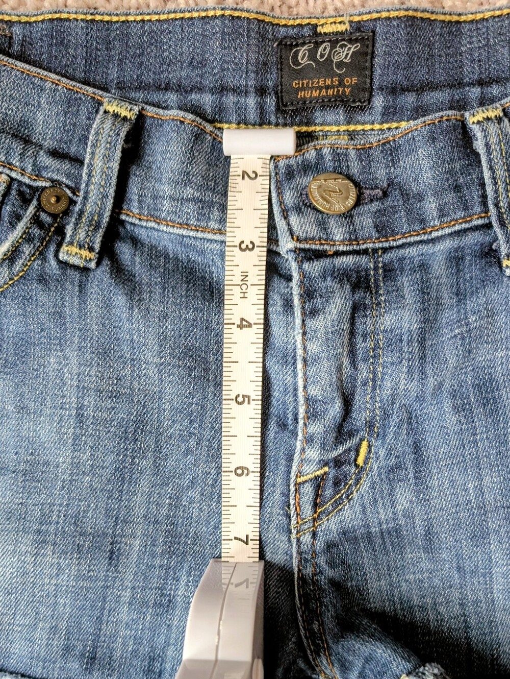 Citizens of Humanity Low Rise Denim Cuffed Shorts Size 27 - Picture 6 of 15